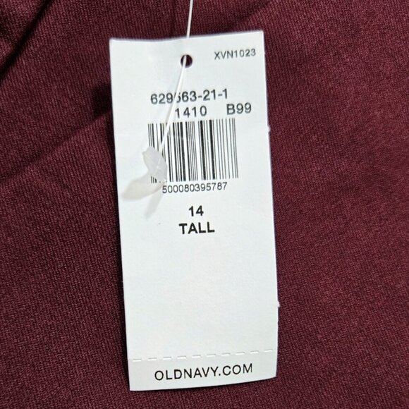 Old Navy NWT High Rise Pixie Skinny Burgundy Pant Capsule 629563 TALL LONG - Picture 7 of 8
